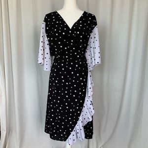 Polka Dots Dress Black and White